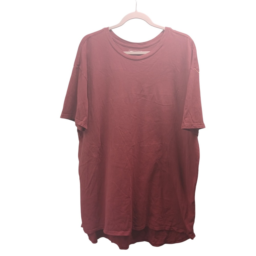 LuLaRoe Simply Comfortable 3XL Burgundy‎ Cotton Basic Tee Shirt